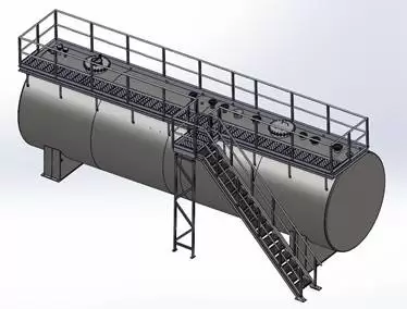Aviation Tank With Walkway
